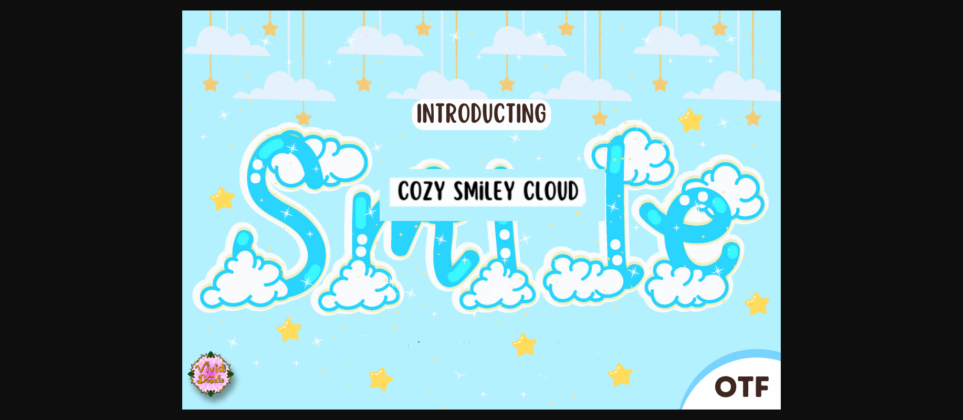 Cozy Smiley Cloud Font Poster 1