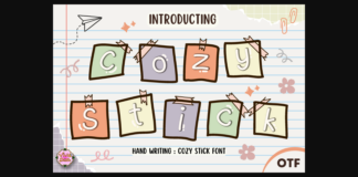 Cozy Stick Font Poster 1