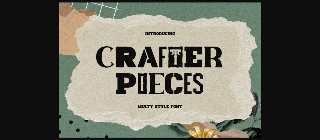 Crafter Pieces Font Poster 3