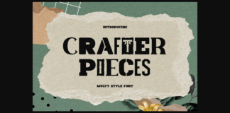 Crafter Pieces Font Poster 1