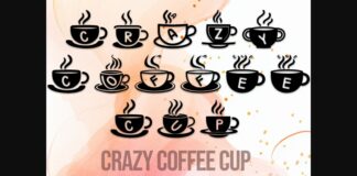 Crazy Coffee Cup Font Poster 1