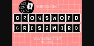 Crossword Font Poster 1