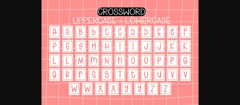 Crossword Font Poster 6