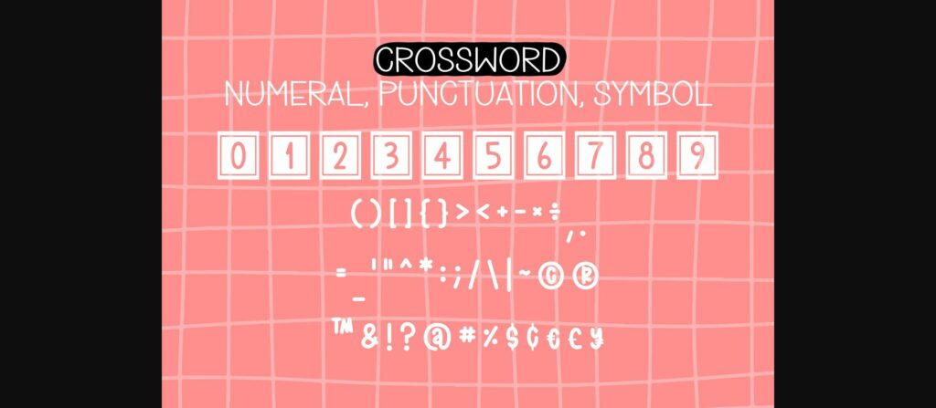 Crossword Font Poster 7