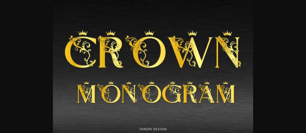 Crown Monogram Font Poster 3