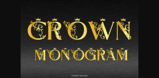 Crown Monogram Font Poster 1