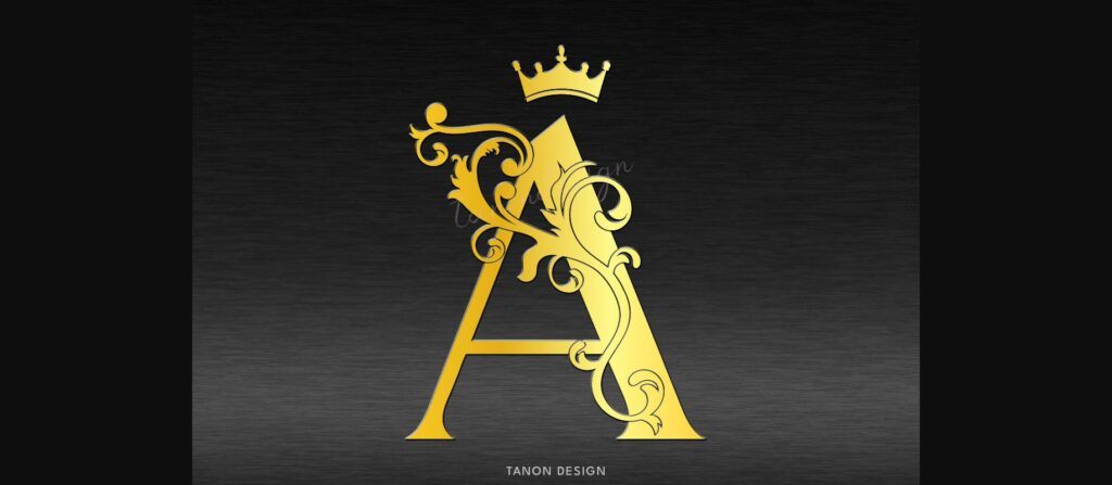 Crown Monogram Font Poster 4