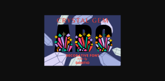 Crystal Gem Font Poster 1