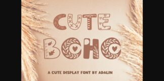 Cute Boho Font Poster 1