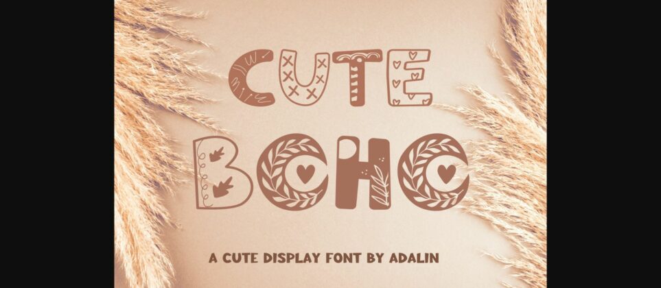 Cute Boho Font Poster 1