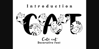 Cute Cat Font Poster 1