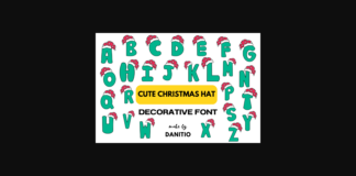 Cute Christmas Hat Font Poster 1