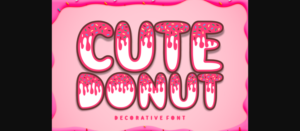 Cute Donut Font Poster 3