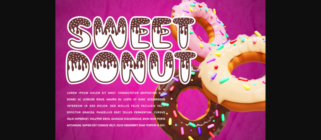 Cute Donut Font Poster 4