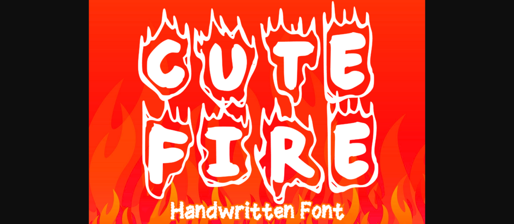 Cute Fire Font Poster 3