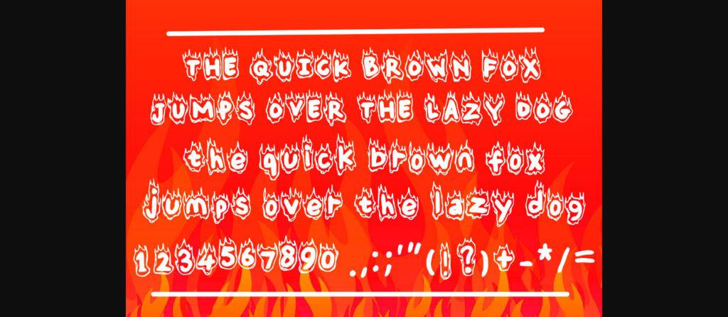 Cute Fire Font Poster 6