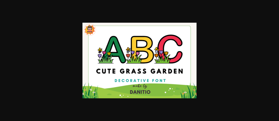 Cute Grass Garden Font Poster 3