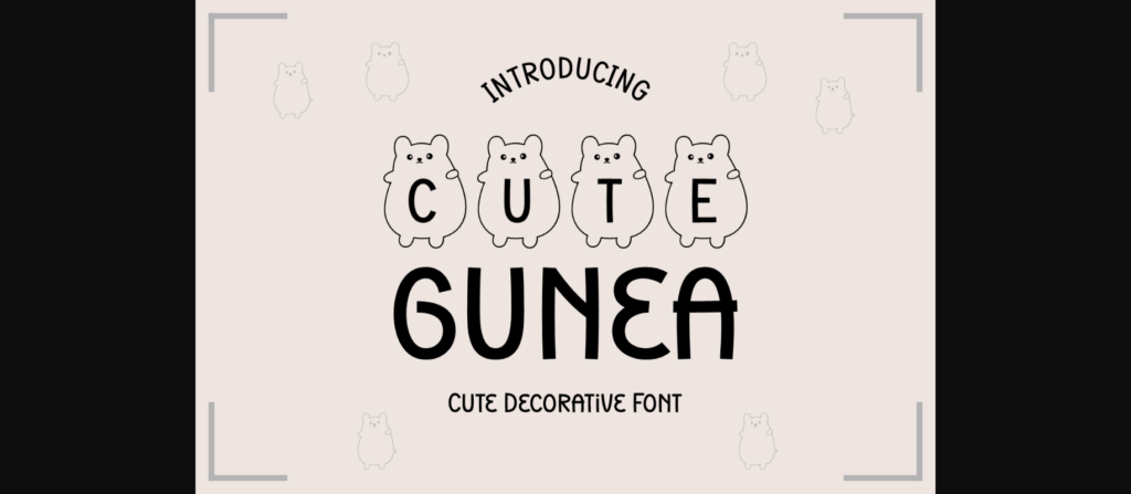 Cute Gunea Font Poster 1