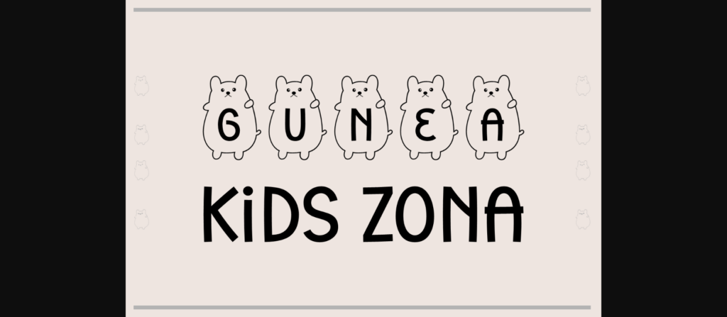 Cute Gunea Font Poster 4