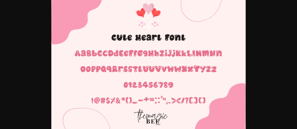 Cute Heart Font Poster 4