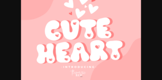 Cute Heart Font Poster 1