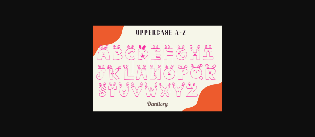 Cute Rabbit Font Poster 4