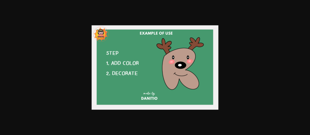 Cute Reindeer Font Poster 5