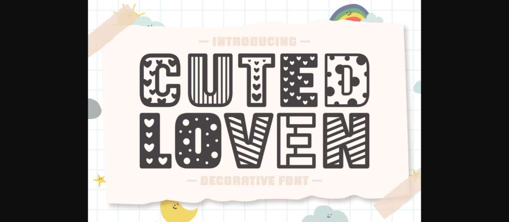 Cuted Loven Font Poster 3