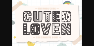 Cuted Loven Font Poster 1