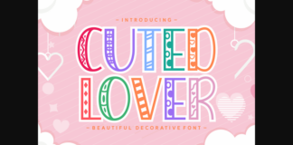 Cuted Lover Font Poster 1