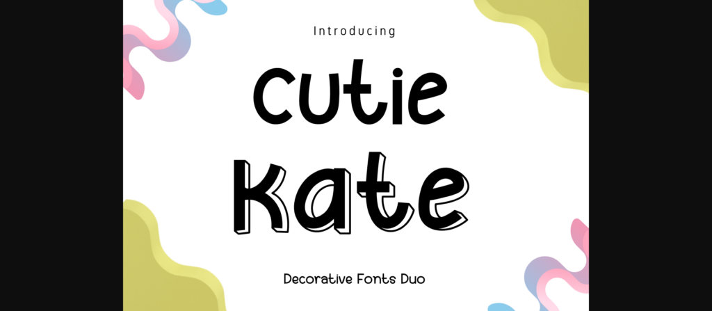 Cutie Kate Duo Font Poster 3