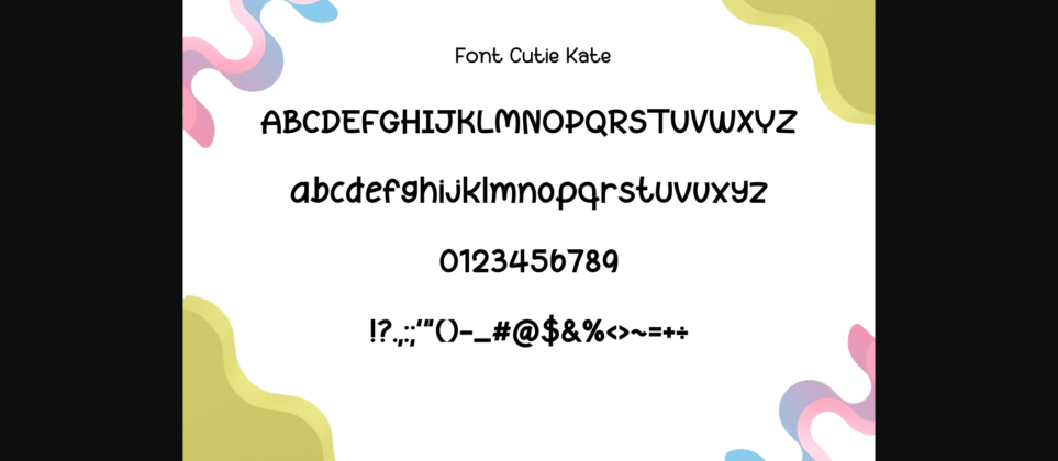 Cutie Kate Duo Font Poster 10