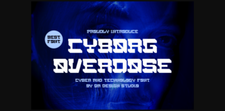 Cyborg Overdose Font Poster 1