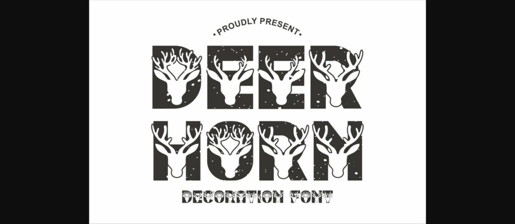 Deer Horn Font Poster 3