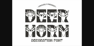 Deer Horn Font Poster 1