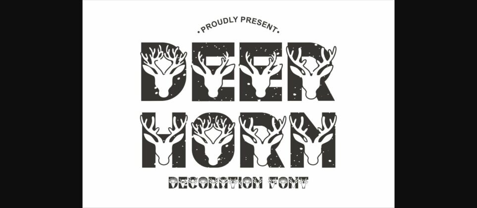 Deer Horn Font Poster 1