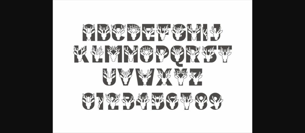 Deer Horn Font Poster 8