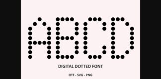 Digital Dotted Font Poster 1