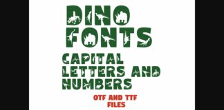 Dino Font Poster 1