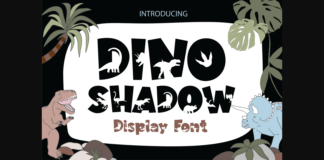 Dino Shadow Font Poster 1