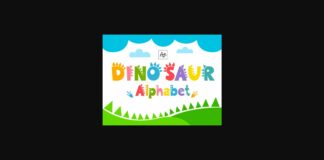 Dinosaur Alphabet Font Poster 1