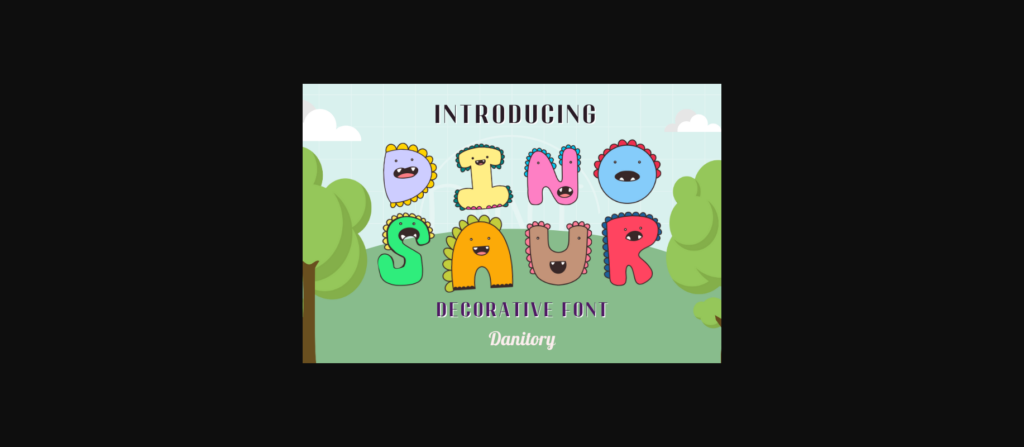 Dinosaur Font Poster 3