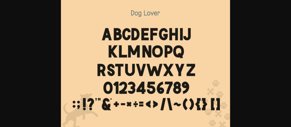 Dog Font Poster 6