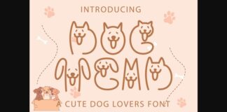 Dog Head Font Poster 1