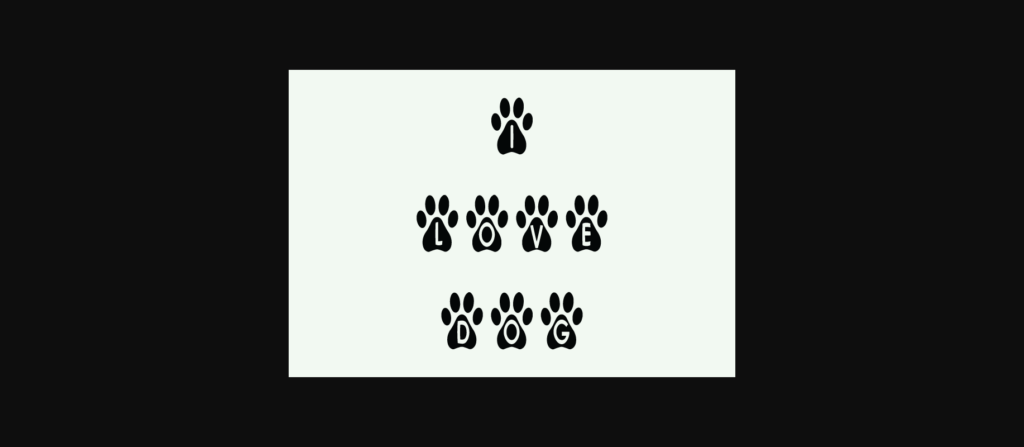 Dog Paw Font Poster 5