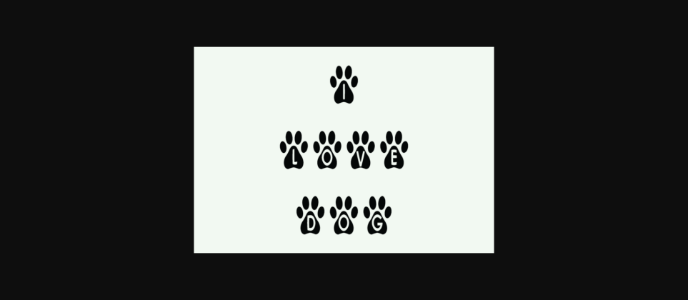 Dog Paw Font Poster 5