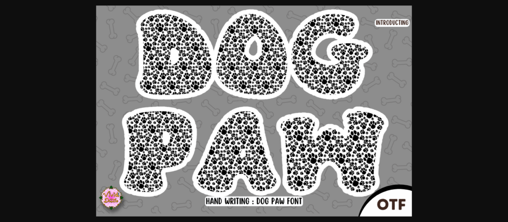 Dog Paw Font Poster 3