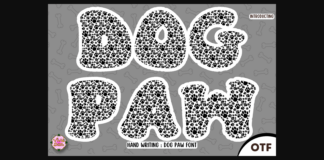 Dog Paw Font Poster 1