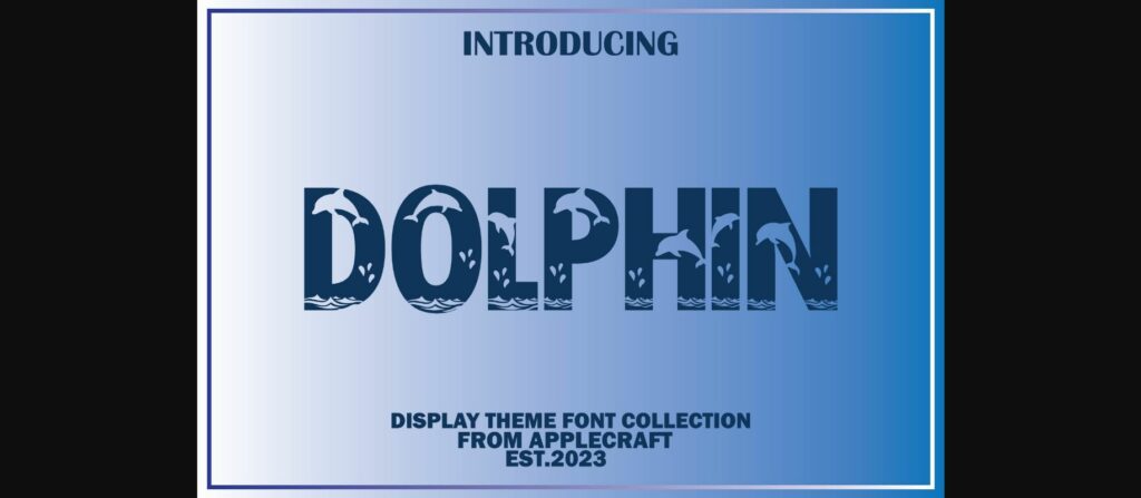 Dolphin Font Poster 1