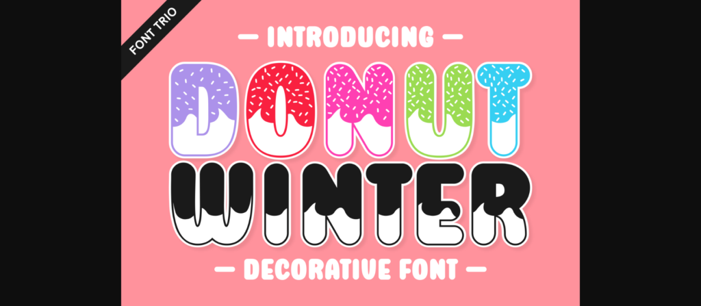 Donut Winter Font Poster 3